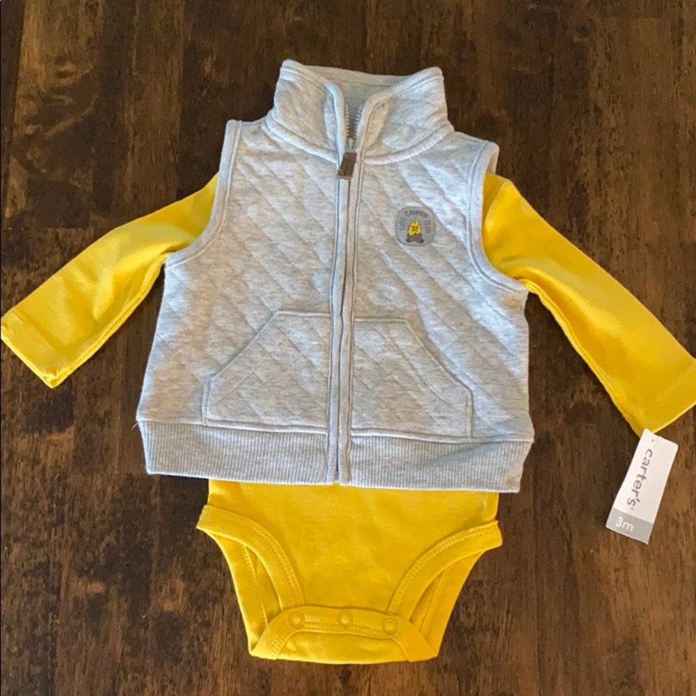 Carters Vest and Onesie Set NWT